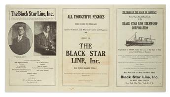 (GARVEY, MARCUS.) All Thoughtful Negroes who Desire to Prepare against the Future . . . Will Invest in the Black Star Line.